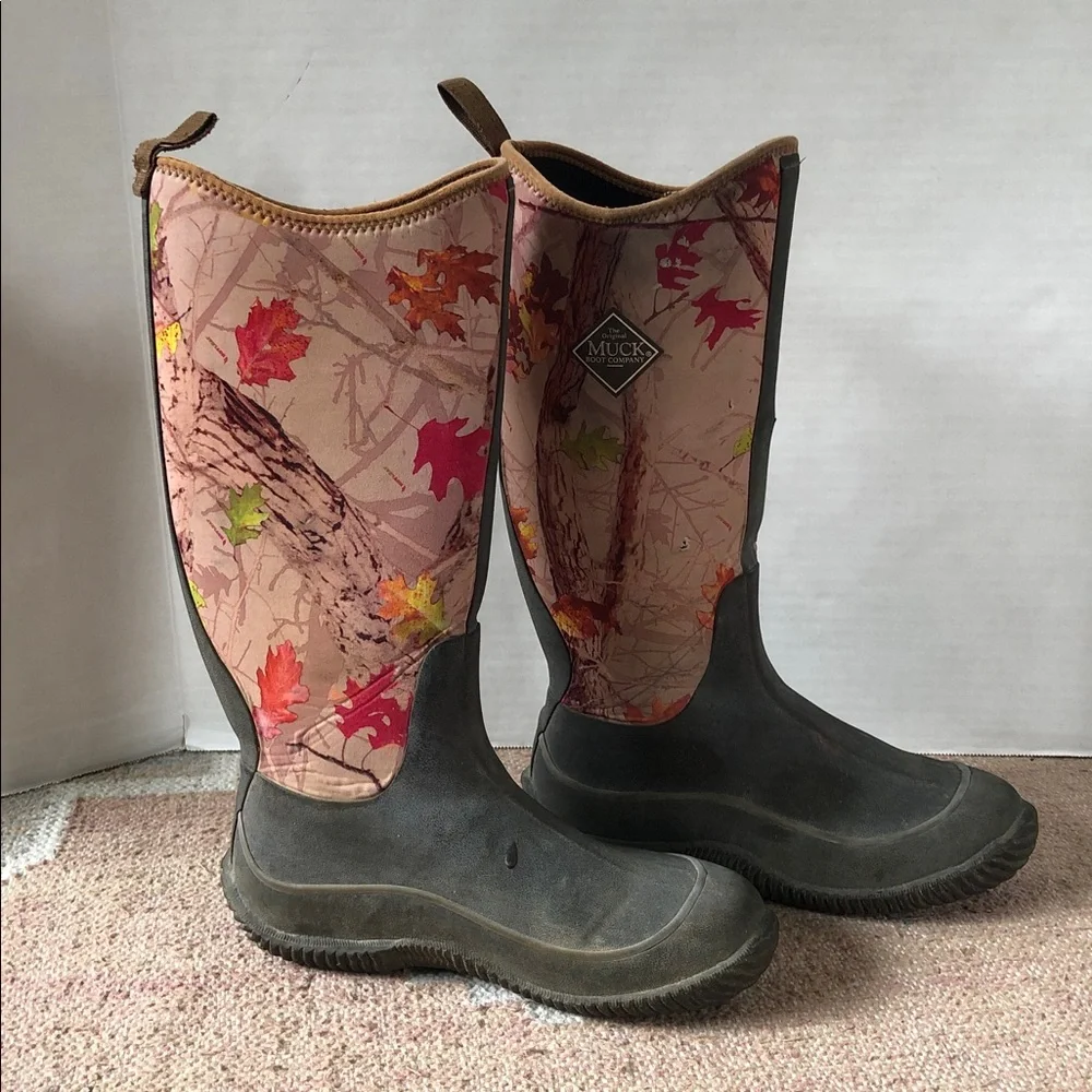 Muck Boots Autumn Leaf Print Waterproof Women’s Size 7